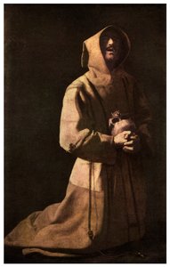 Pyhä: Pyhä Franciscus meditaatiossa, 1635-1639 1956 tekijältä Unbekannt