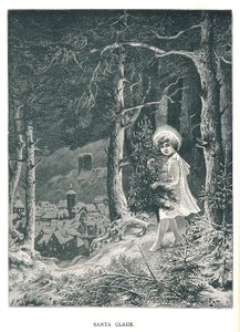 Joulupukki. Kuvitus Strand-lehdestä tammi-kesäkuu 1891 tekijältä Unbekannt