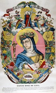 Santa Rosa of Lima, 1800-luku tekijältä Unbekannt
