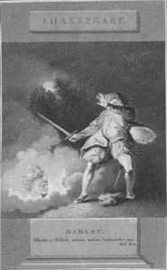 Kohtaus Hamletista, 1800-luku. tekijältä Unbekannt