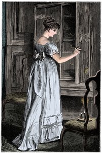 Kohtaus Jane Austenin Northanger Abbeystä tekijältä Unbekannt
