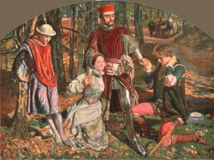 Kohtaus elokuvasta The Two Gentlemen of Verona, 1851, c1902. tekijältä Unbekannt
