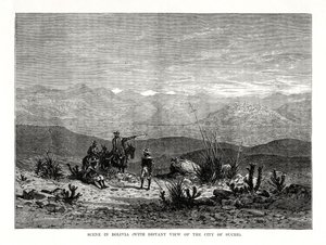 Kohtaus Boliviassa, 1877 tekijältä Unbekannt
