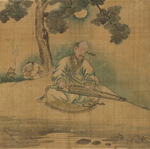 Tutkija pelaa qiniä, 1800-luku. tekijältä Unbekannt