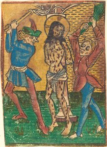 Kristuksen ruoskiminen, n. 1490. tekijältä Unbekannt