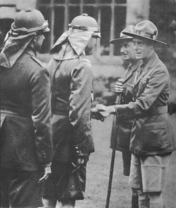 Walesin prinssi toivotti partiolaiset tervetulleeksi jamboree-tapahtumaan Arrowe Parkissa Birkenheadissa, 1929 1936 tekijältä Unbekannt