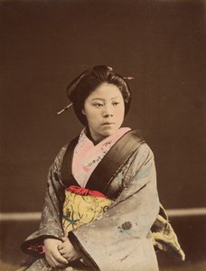 Shin, tunnettu teehuonetyttö Yokohamassa, 1870-luku. tekijältä Unbekannt