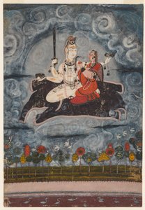 Shiva ja Devi Gajasuras Hidessa, c. 1675-1680. tekijältä Unbekannt