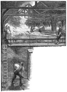 Suolan lapioiminen South Durham Salt Worksissa, 1884 tekijältä Unbekannt
