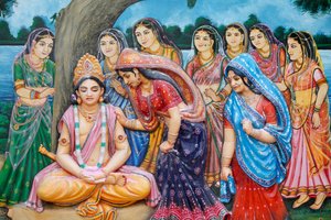 Shree Krishna ottaa muodon Gauranga Vrindavan Inde tekijältä Unbekannt