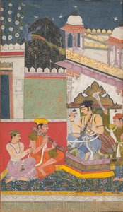Shri Raga: Folio ragamala-sarjasta Garland of Musical Modes, 1600-luvun puoliväli. tekijältä Unbekannt