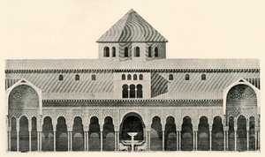 Leijonien tuomioistuimen sivukorkeus ja suihkulähde, 1800-luku, 1907. tekijältä Unbekannt