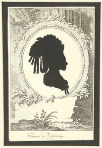 Siluettimuotokuva Natalia Kirillovna Zagryazyskaya os. Razumovskaya 1747-1837, 1777-1782 tekijältä Unbekannt