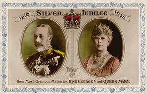 Hopeajuhla 1910-1935, 6. toukokuuta - Kuningas Yrjö V ja kuningatar Maria, 1935. tekijältä Unbekannt