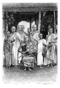 Singgalese Buddhist Priests, Sri Lanka, 1895 tekijältä Unbekannt