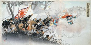 Kiinan ja Japanin sota, 1800-luku. Japanilainen printti. Yksityinen kokoelma tekijältä Unbekannt