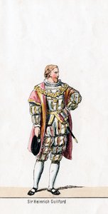 Sir Henry Guildford, pukusuunnittelu Shakespearen näytelmään, Henry VIII, 1800-luku tekijältä Unbekannt