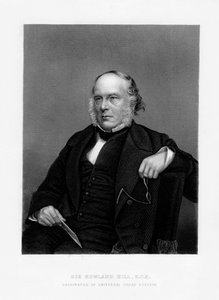 Sir Rowland Hill, brittiläinen opettaja, pamflettäjä ja pennipostituksen luoja, 1800-luku tekijältä Unbekannt