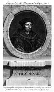 Sir Thomas More, katolinen englantilainen lakimies, kirjailija ja poliitikko, 1748 tekijältä Unbekannt