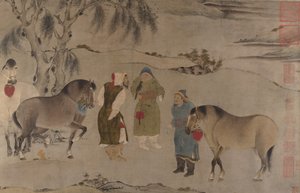 Kuusi hevosta, 1200-1400-luku. tekijältä Unbekannt