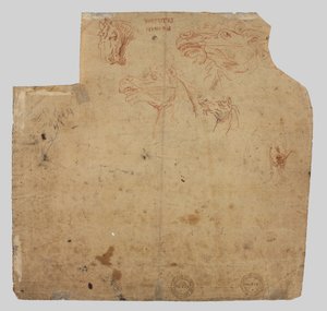 Luonnoksia hevosten versosta, 1600-luku. tekijältä Unbekannt