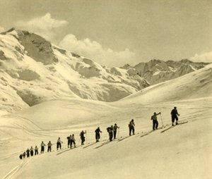 Hiihtotunti, Arlberg, Itävalta, 1935. tekijältä Unbekannt