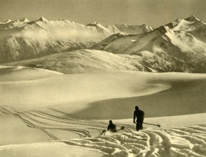 Hiihto Gerlosin tasangolla, Itävallassa, 1935. tekijältä Unbekannt