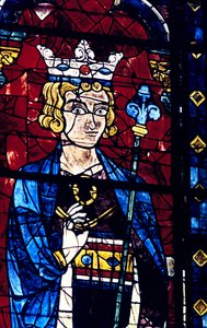 Solomon, lasimaalaus, Chartresin katedraali, Ranska, 1194-1260 tekijältä Unbekannt