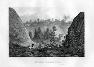 Passaic Fallsin lähde, New Jersey, 1855 tekijältä Unbekannt