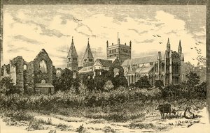 Southwell Minster ja palatsin rauniot, 1898. tekijältä Unbekannt