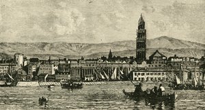 Spalatro, satamasta, 1890. tekijältä Unbekannt