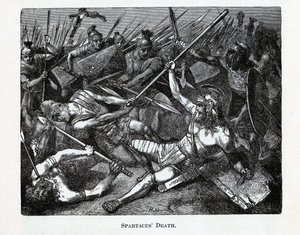 Spartacuksen kuolema, 1882 tekijältä Unbekannt