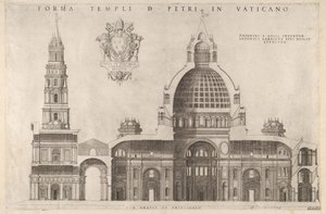 Roomalaisen loiston peili: Pietarin basilikan suunnittelu Peters Vatikaanissa, 1514 tekijältä Unbekannt