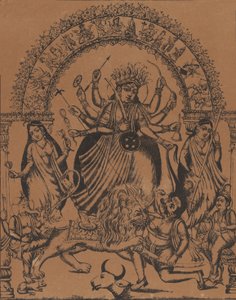 Sri Sri Durga, n. 1875-80. tekijältä Unbekannt