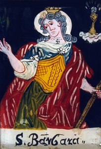 Pyhä Barbara, kristitty neitsytmarttyyri, 1800-luku tekijältä Unbekannt