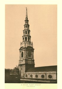 St Bride, Fleet Street, Theeple, 1800-luvun puolivälissä. tekijältä Unbekannt