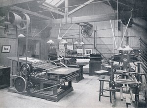 St. Bride Foundation School. Koopainokonehuone, 1917 tekijältä Unbekannt