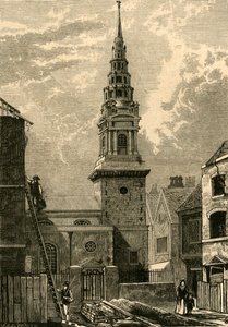 St. Brides Church, Fleet Street, 1824, 1897. tekijältä Unbekannt