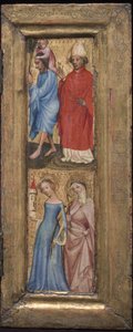 St. Christopher ja St. Erasmus, St. Barbara ja toinen naispyhimys, n. 1424. tekijältä Unbekannt