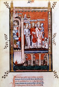 St Denis on esitetty marttyyrit, 1317 tekijältä Unbekannt