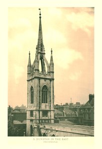 St Dunstan idässä, The Steeple, 1800-luvun puolivälissä. tekijältä Unbekannt