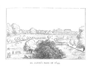 St. James Park vuonna 1644, vuonna 1870 tekijältä Unbekannt