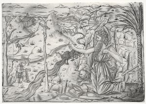 St. Jerome in Penitence, n. 1480-1500. tekijältä Unbekannt
