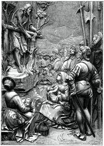 Pyhä Johannes Kastaja saarnaa autiomaassa, 1500-luku, 1870 tekijältä Unbekannt