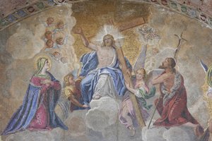 Pyhän Markuksen kirkon ylösnousemusfresko, Venetsia, Venetsia, Italia tekijältä Unbekannt