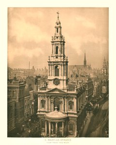 St Mary-le-Strand, Näkymä lännestä, 1800-luvun puoliväli. tekijältä Unbekannt