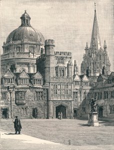 Pyhän Marian kirkko ja Radcliffe, nelikulmiosta, Brasenose, 1896 tekijältä Unbekannt
