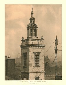 St Michael, Paternoster Royal, The Steeple, 1800-luvun puolivälissä. tekijältä Unbekannt