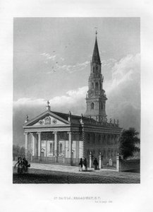 St Pauls Chapel, Broadway, New York, 1855 tekijältä Unbekannt