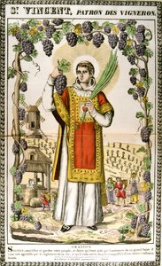 St Vincent, espanjalainen kristitty marttyyri, 1800-luku tekijältä Unbekannt